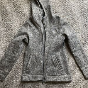 Zip up hooded fleece jacket